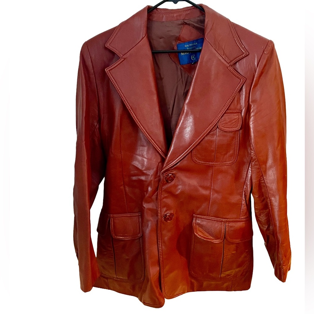 Rue Royale Whiskey Leather Jacket – Blazer Style